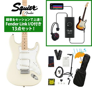 Squier by Fender / Affinity Series Stratocaster Maple Fingerboard White Pickguard Olympic White �^�����Z�b�V�����ŏ�B�IFender Link I/O�t��13�_�Z�b�g�yYRK�z