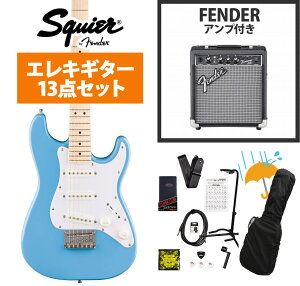 Squier by Fender / Mini Stratocaster Maple FB White Pickguard California Blue[�R���p�N�g�G���L�M�^�[] Fender 10W�A���v�t���G���L�M�^�[���S�҃Z�b�gR�yYRK�z