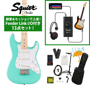 Squier by Fender / Mini Stratocaster Maple FB White PG Sea Foam Green[�R���p�N�g�G���L�M�^�[] �^�����Z�b�V�����ŏ�B�IFender Link I/O�t��13�_�Z�b�g�yYRK�z