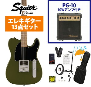 Squier by Fender / Squier Sonic Esquire H Laurel Fingerboard Black Pickguard Olive PG-10�A���v�t���G���L�M�^�[���S�҃Z�b�gR�yYRK�z
