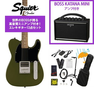 Squier by Fender / Squier Sonic Esquire H Laurel Fingerboard Black Pickguard Olive BOSS KATANA MINI �A���v�t��13�_�Z�b�g�I�yYRK�z