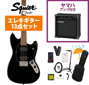Squier by Fender / Squier Sonic Mustang HH Laurel Fingerboard Black Pickguard Black YAMAHA GA15II�A���v�t�����S�҃Z�b�gR�yYRK�z