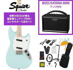 Squier by Fender / Squier Sonic Mustang Maple Fingerboard White Pickguard Daphne Blue BOSS KATANA MINI �A���v�t��13�_�Z�b�g�I�yYRK�z