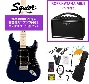 Squier by Fender / Squier Sonic Stratocaster HSS Maple Fingerboard Black Pickguard Midnight Blue BOSS KATANA MINI �A���v�t��13�_�Z�b�g�I�yYRK�z