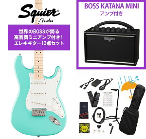 Squier by Fender / Squier Sonic Stratocaster HT Maple Fingerboard White Pickguard Sea Foam Green BOSS KATANA MINI �A���v�t��13�_�Z�b�g�I�yYRK�z