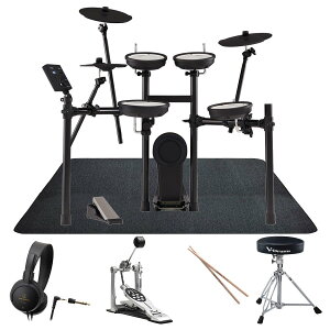 Roland / TD-07KV PEARL�L�b�N�y�_���Ə����h�����֎q���̗p�����t���Z�b�g w/SELVA�h�����}�b�g�yPNG�z
