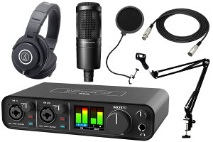 MOTU �}�[�N�I�u�U���j�R�[�� / M2 [ATH-M40x + AT2020 �z�M�Z�b�g�I] USB-C�I�[�f�B�I�E�C���^�[�t�F�[�X