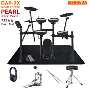 Roland / TD-07KV PEARL�L�b�N�y�_��(920)�Ə����h�����֎q�̂����Ɏg����t���Z�b�g w/SELVA�h�����}�b�g�yPNG�z