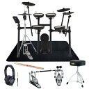 Roland / TD-07KV VH-10アップグレード/3シンバル ツインペダルスターターセット200TW/T130 w/SELVAマット【PNG】