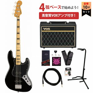 Squier by Fender / Classic Vibe 70s Jazz Bass Maple Fingerboard BlackVOXAvtGLx[XS҃ZbgyYRKz