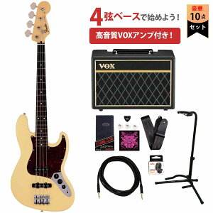 Fender / Made in Japan Junior Collection Jazz Bass Rosewood Fingerboard Satin Vintage White tF_[VOXAvtGLx[XS҃ZbgsFENDER[d`[i[v[g!tyYRKz