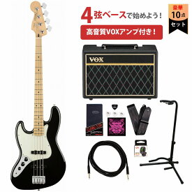 Fender / Player Series Jazz Bass Left-Handed Black MapleVOXアンプ付属エレキベース初心者セット【YRK】