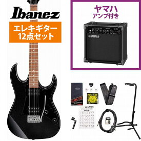 Ibanez / GRX20-BK Black Night GIO Series アイバニーズ 入門用 海外限定モデルYAMAHA GA15IIアンプ付属初心者セット《+4582600680067》