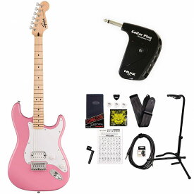 Squier by Fender / Sonic Stratocaster HT H Maple Fingerboard White Pickguard Flash Pink スクワイヤー GP-1アンプ付属エレキギター初心者セット【YRK】《+4582600680067》