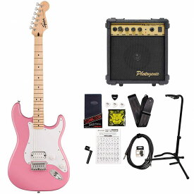 Squier by Fender / Sonic Stratocaster HT H Maple Fingerboard White Pickguard Flash Pink スクワイヤー PG-10アンプ付属エレキギター初心者セット【YRK】《+4582600680067》