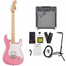 Squier by Fender / Sonic Stratocaster HT H Maple Fingerboard White Pickguard Flash Pink FenderFrontman10Gアンプ付属エレキギター初心者セット【YRK】《+4582600680067》