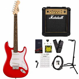 Squier by Fender / Sonic Stratocaster HT Laurel Fingerboard White Pickguard Torino Red スクワイヤー MarshallMG10アンプ付属エレキギター初心者セット【YRK】《+4582600680067》