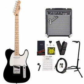 Squier by Fender / Sonic Telecaster Maple Fingerboard White Pickguard Black FenderFrontman10Gアンプ付属エレキギター初心者セット【YRK】《+4582600680067》