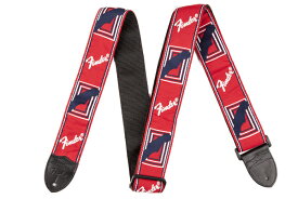 《WEBSHOPクリアランスセール》FENDER フェンダー / MONOGRAM STRAP RED/WHITE/BLUE ギターストラップ【ACCセール】【PNG】