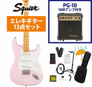 Squier by Fender / Classic Vibe '50s Stratocaster HT Maple Fingerboard Parchment Pickguard Shell Pink PG-10�A���v�t���G���L�M�^�[���S�҃Z�b�gR�yYRK�z