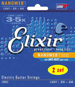 Elixir / NANOWEB with ANTI-RUST #12052 Light 10-46 2set GLM^[ imEFu GNT[y񂹁z