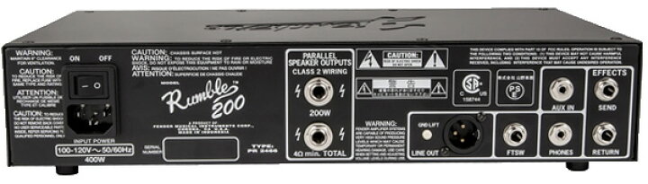 楽天市場】Fender / RUMBLE 200 HEAD 200wベースアンプヘッド ランブル 
