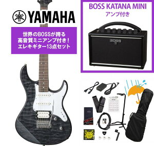 YAMAHA / PACIFICA212VQM TBL (�g�����X���[�Z���g�u���b�N) BOSS KATANA MINI �A���v�t��13�_�Z�b�g�I�yPNG�z