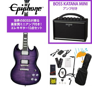 Epiphone / Inspired by Gibson SG Modern Figured Purple Burst �G�s�t�H�� BOSS KATANA MINI �A���v�t��13�_�Z�b�g�I�yYRK�z