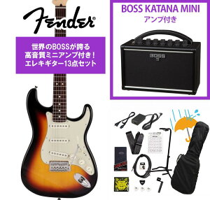 Fender / Made in Japan Junior Collection Stratocaster Rosewood FB 3-Color Sunburst BOSS KATANA MINI �A���v�t��13�_�Z�b�g�I