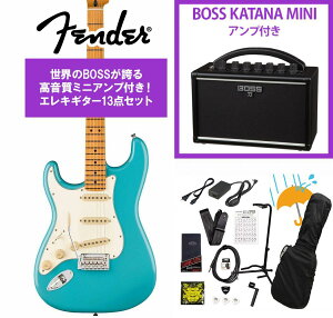 Fender / Player II Stratocaster Left-Handed Maple FB Aquatone Blue BOSS KATANA MINI �A���v�t��13�_�Z�b�g�I�yPNG�z