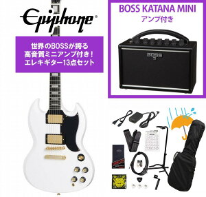 Epiphone / Inspired by Gibson SG Custom Alpine White �G�s�t�H�� BOSS KATANA MINI �A���v�t��13�_�Z�b�g�I�yYRK�z