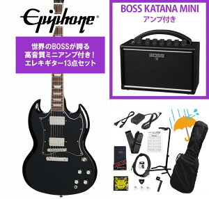 Epiphone / Inspired by Gibson SG Standard Ebony �G�s�t�H�� BOSS KATANA MINI �A���v�t��13�_�Z�b�g�I�yYRK�z