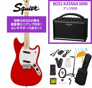 Squier by Fender / Sonic Mustang Maple FB WH PG Torino Red BOSS KATANA MINI �A���v�t��13�_�Z�b�g�I�yYRK�z