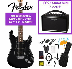 Fender / Standard Stratocaster HSS Laurel Fingerboard Black Pickguard Black �t�F���_�[ BOSS KATANA MINI �A���v�t��13�_�Z�b�g�I�yYRK�z