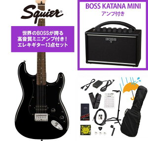 Squier by Fender / Sonic Stratocaster HT H Laurel FB BK PG Black BOSS KATANA MINI �A���v�t��13�_�Z�b�g�I�yYRK�z