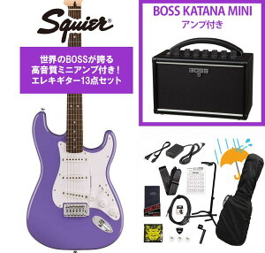 Squier by Fender / Sonic Stratocaster Laurel FB WH PG Ultraviolet BOSS KATANA MINI �A���v�t��13�_�Z�b�g�I�yYRK�z