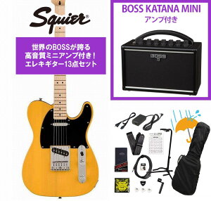 Squier by Fender / Sonic Telecaster Maple FB BK PG Butterscotch Blonde BOSS KATANA MINI �A���v�t��13�_�Z�b�g�I�yYRK�z