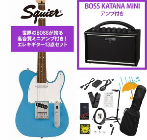 Squier by Fender / Sonic Telecaster Laurel FB WH PG California Blue BOSS KATANA MINI �A���v�t��13�_�Z�b�g�I�yYRK�z