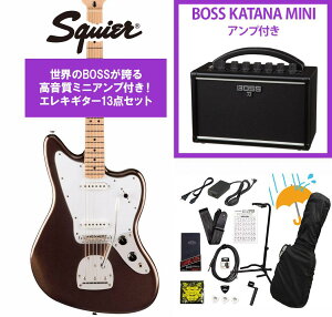 Squier by Fender / Affinity Series Jaguar Maple Fingerboard White Pickguard Mystic Metallic Brown BOSS KATANA MINI �A���v�t��13�_�Z�b�g�I�yYRK�z