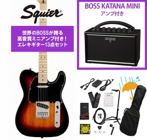 Squier by Fender / Affinity Series Telecaster Maple FB BK PG 3-Color Sunburst BOSS KATANA MINI �A���v�t��13�_�Z�b�g�I�yYRK�z