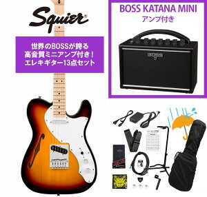 Squier by Fender / Affinity Series Telecaster Thinline Maple Fingerboard White PG 3-Color Sunburst BOSS KATANA MINI �A���v�t��13�_�Z�b�g�I�yYRK�z