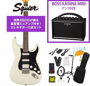 Squier by Fender / Classic Vibe '70s Stratocaster HT HSS Laurel FB Black Pickguard Olympic White BOSS KATANA MINI �A���v�t��13�_�Z�b�g�I�yYRK�z