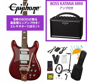 Epiphone / Crestwood Custom Tremotone Cherry (CH) �N���X�g�E�b�h BOSS KATANA MINI �A���v�t��13�_�Z�b�g�I�yYRK�z