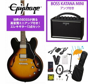 Epiphone / Inspired by Gibson ES-335 Vintage Sunburst (VS) �Z�~�A�R ES335 BOSS KATANA MINI �A���v�t��13�_�Z�b�g�I�yYRK�z