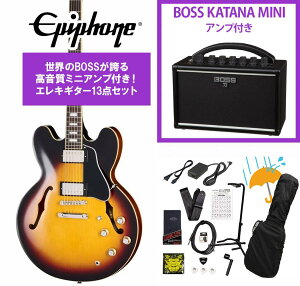 Epiphone / Inspired by Gibson Custom 1962 ES-335 Reissue Vintage Burst �G�s�t�H�� BOSS KATANA MINI �A���v�t��13�_�Z�b�g�I�yYRK�z