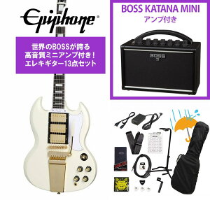 Epiphone / Inspired by Gibson Custom 1963 Les Paul SG Custom with Maestro Vibrola Classic White BOSS KATANA MINI �A���v�t��13�_�Z�b�g�I�yYRK�z