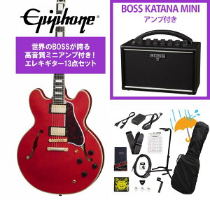 Epiphone / Inspired by Gibson Custom 1959 ES-355 Cherry Red BOSS KATANA MINI �A���v�t��13�_�Z�b�g�I�yYRK�z