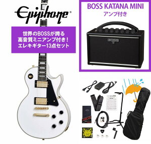 Epiphone / Inspired by Gibson Custom Les Paul Custom Alpine White BOSS KATANA MINI �A���v�t��13�_�Z�b�g�I�yYRK�z