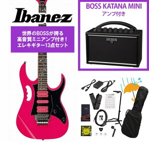 Ibanez / Steve Vai Signature Model JEMJRSP-PK (Pink) [���胂�f��] BOSS KATANA MINI �A���v�t��13�_�Z�b�g�I�s�X�g���b�v�u���b�N�v���[���g�I�t