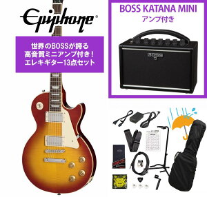 Epiphone / Inspired by Gibson Les Paul Standard 50s Figured Washed Cherry Sunburst �G�s�t�H�� ���X �|�[�� BOSS KATANA MINI �A���v�t��13�_�Z�b�g�I�yYRK�z